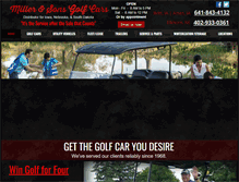 Tablet Screenshot of millergolfcars.com